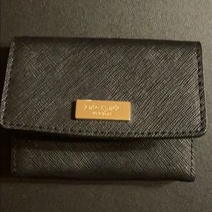 Kate Spade black leather card case